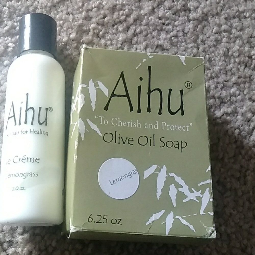 Aihu Lemongrass Lotion and Olive oil soap